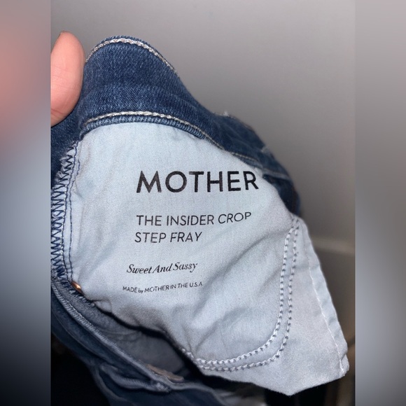 Mother Jeans Womens 27 The Insider Crop Step Fray Sweet And Sassy Denim Raw Hem - Picture 7 of 8